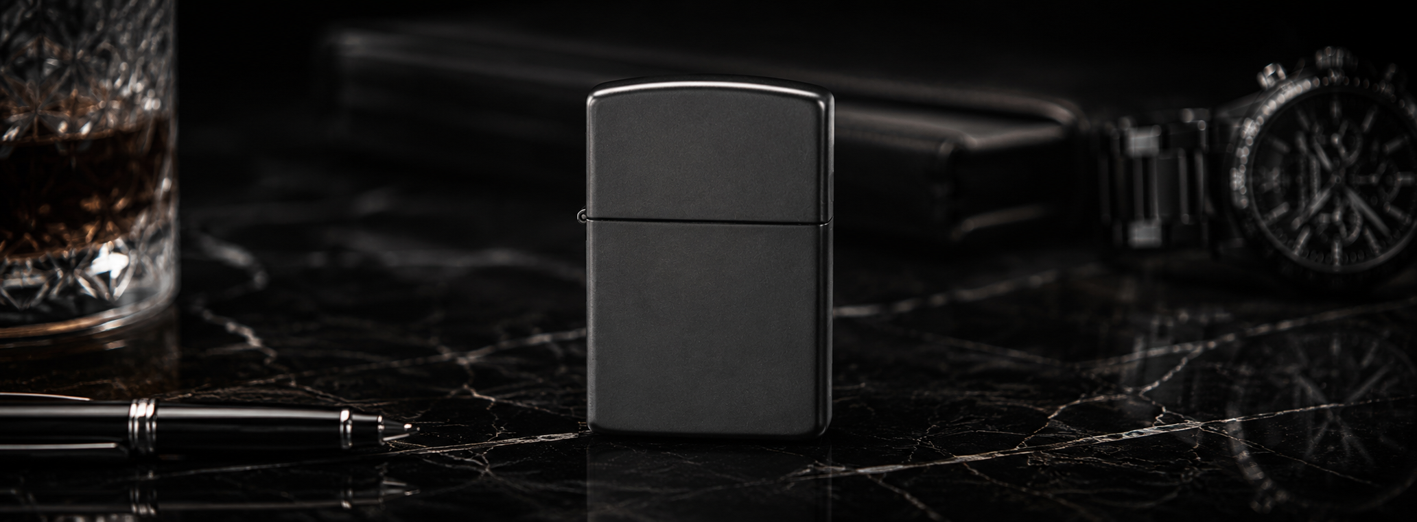 Premium Matte Black Zorro Lighter Banner